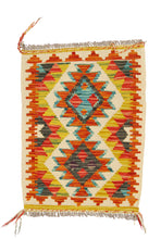 Lade das Bild in den Galerie-Viewer, Original Hand Made Rustic Kilim / Afganistan Origin 56x42 CM (Galleriafarah1970) 
