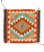 Lade das Bild in den Galerie-Viewer, Original Hand Made Rustic Kilim / Afganistan Origin 51x48 CM (Galleriafarah1970) 
