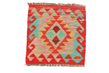 Lade das Bild in den Galerie-Viewer, Original Hand Made Rustic Kilim / Afganistan Origin 51x51 CM (Galleriafarah1970) 
