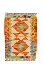 Lade das Bild in den Galerie-Viewer, Original Hand Made Rustic Kilim / Afganistan Origin 62x43 CM (Galleriafarah1970) 
