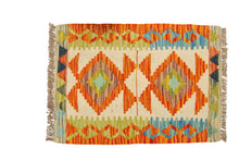 Lade das Bild in den Galerie-Viewer, Original Hand Made Rustic Kilim / Afganistan Origin 62x43 CM (Galleriafarah1970) 
