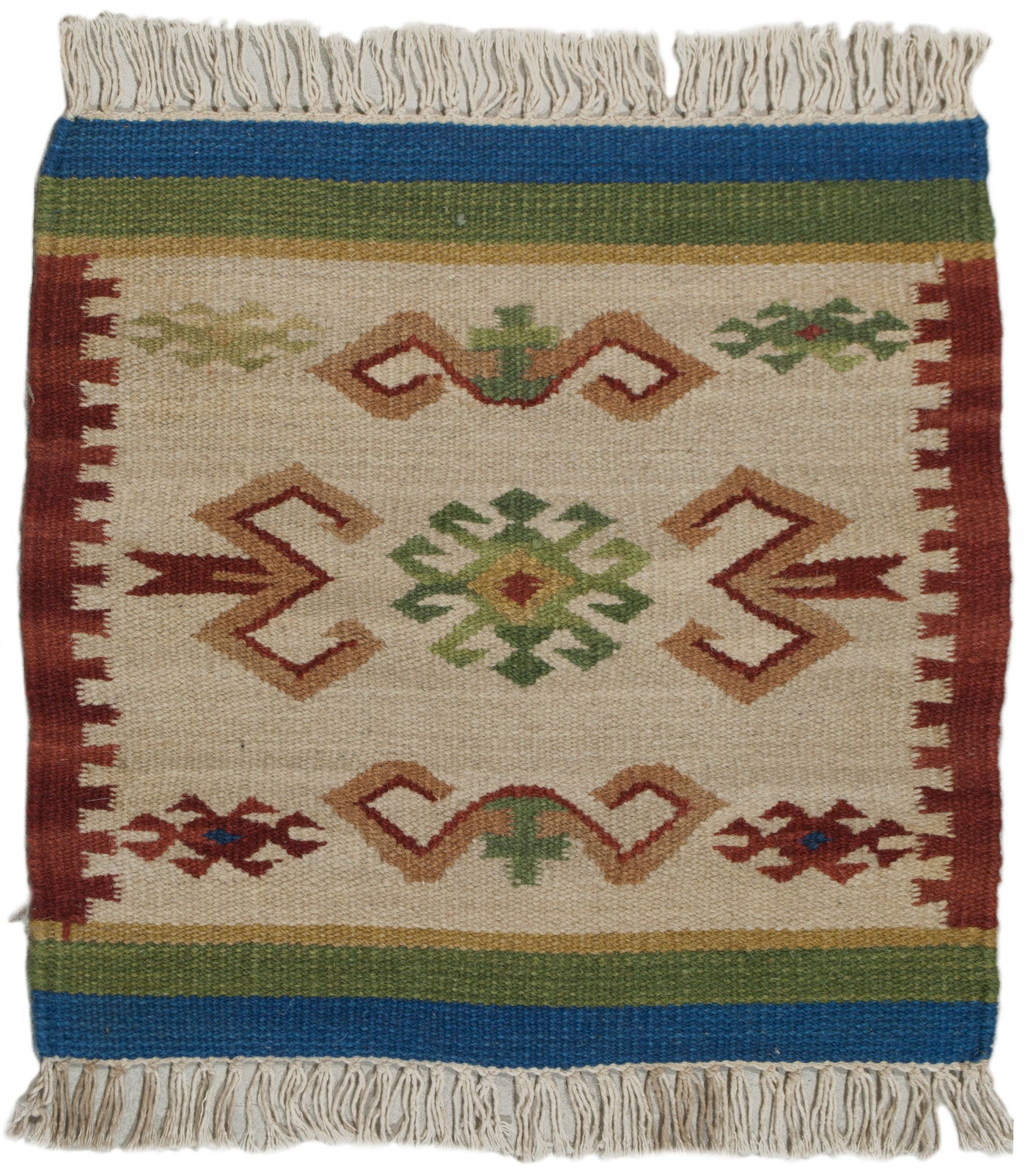 40x40 CM Tappetino Kilim India Occasione Lana Cotone #GalleriaFarah1970