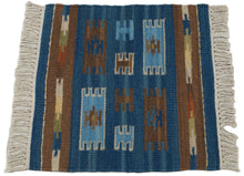 Carica l&#39;immagine nel visualizzatore di Gallery, Tappeto Kilim India Occasione Lana Cotone - 40x40 Cm - (GalleriaFa
