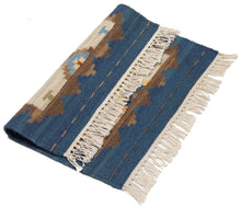 Lade das Bild in den Galerie-Viewer, 40x40 CM Tappetino Kilim India Occasione Lana Cotone #GalleriaFarah1970
