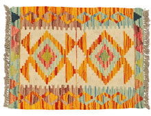 Lade das Bild in den Galerie-Viewer, Original Hand Made Rustic Kilim / Afganistan Origin 57x42 CM (Galleriafarah1970) 
