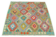 Carica l'immagine nel visualizzatore di Gallery, Original Hand Made Rustic Kilim / Afganistan Origin 154x151 CM (Galleriafarah1970) 
