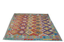 Carica l'immagine nel visualizzatore di Gallery, Original Hand Made Rustic Kilim / Afganistan Origin 200x197 CM (Galleriafarah1970) 
