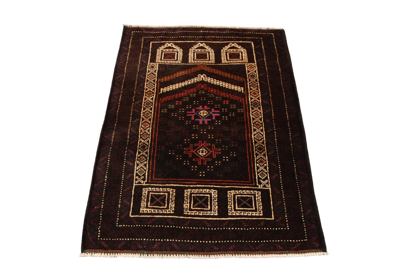 Original Authentic Hand Made Carpet Beluchi CM 125x82 (Galleriafarah1970)