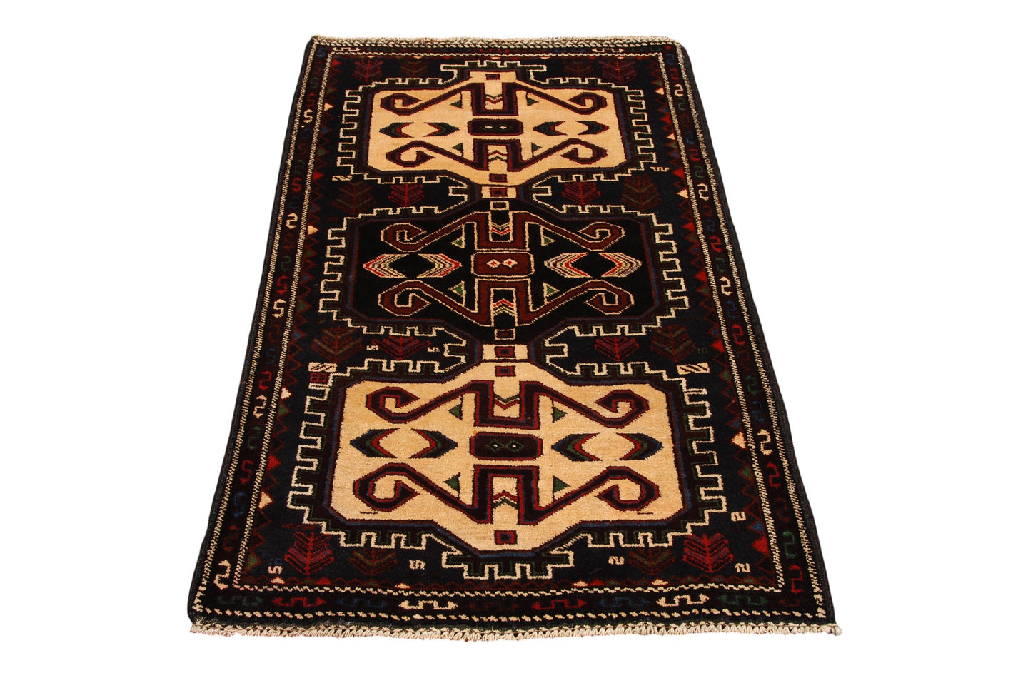 Original Authentic Hand Made Carpet Beluchi 140x83 CM (Galleriafarah1970)