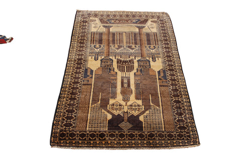 Original Authentic Hand Made Carpet Beluchi 140x83 CM (Galleriafarah1970)