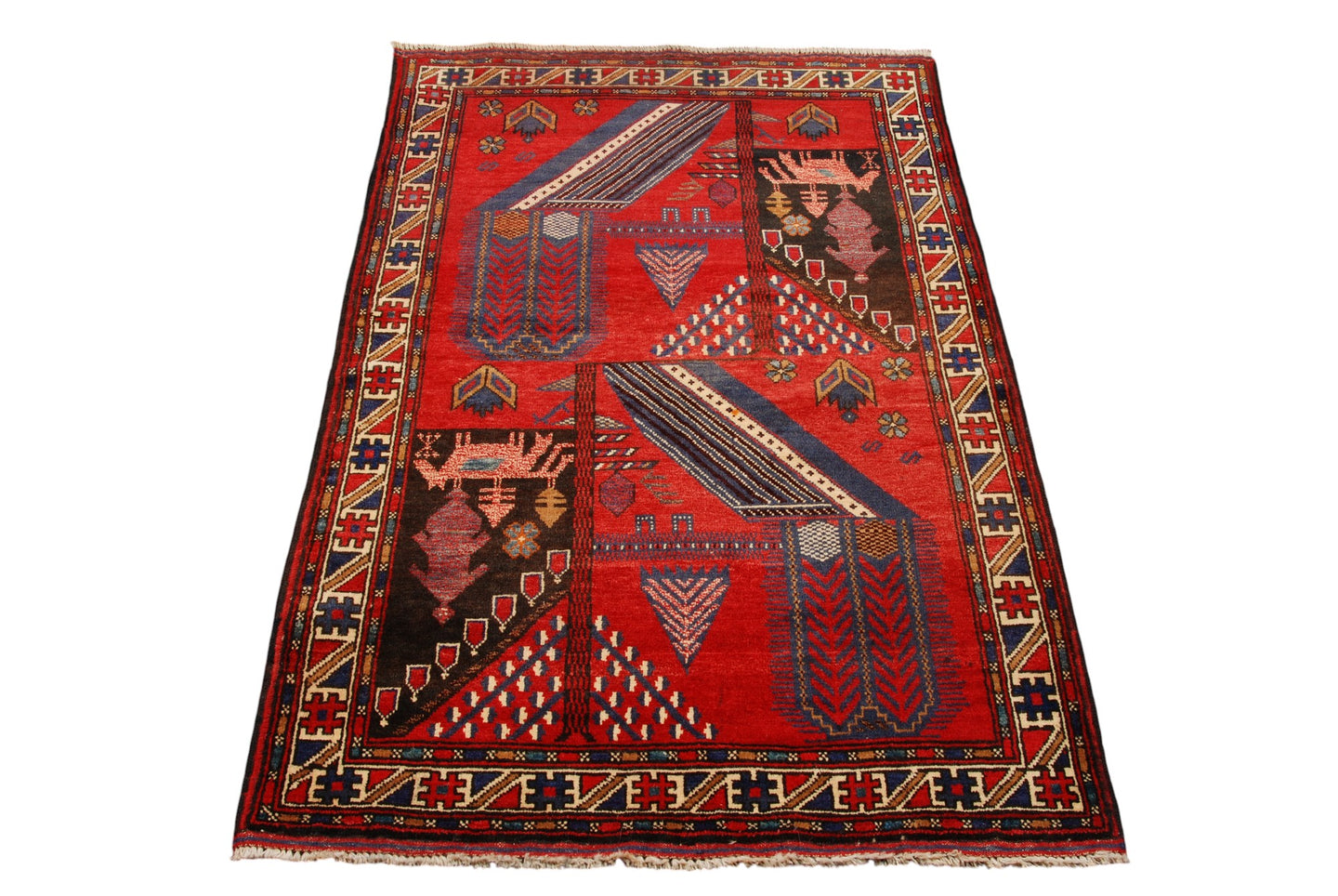 Original Authentic Hand Made Carpet Beluchi 140x87 CM (Galleriafarah1970)