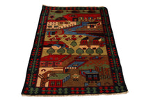 Carica l'immagine nel visualizzatore di Gallery, Original Authentic Hand Made Carpet Beluchi 144x86 CM (Galleriafarah1970)

