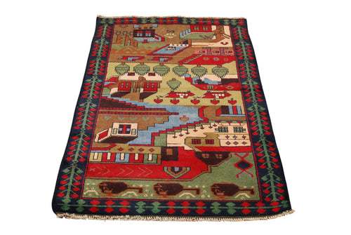 Original Authentic Hand Made Carpet Beluchi 144x86 CM (Galleriafarah1970)