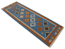 Carica l&#39;immagine nel visualizzatore di Gallery, kilim moderno autentico originale 198x69 cm ( Galleriafarah1970 )
