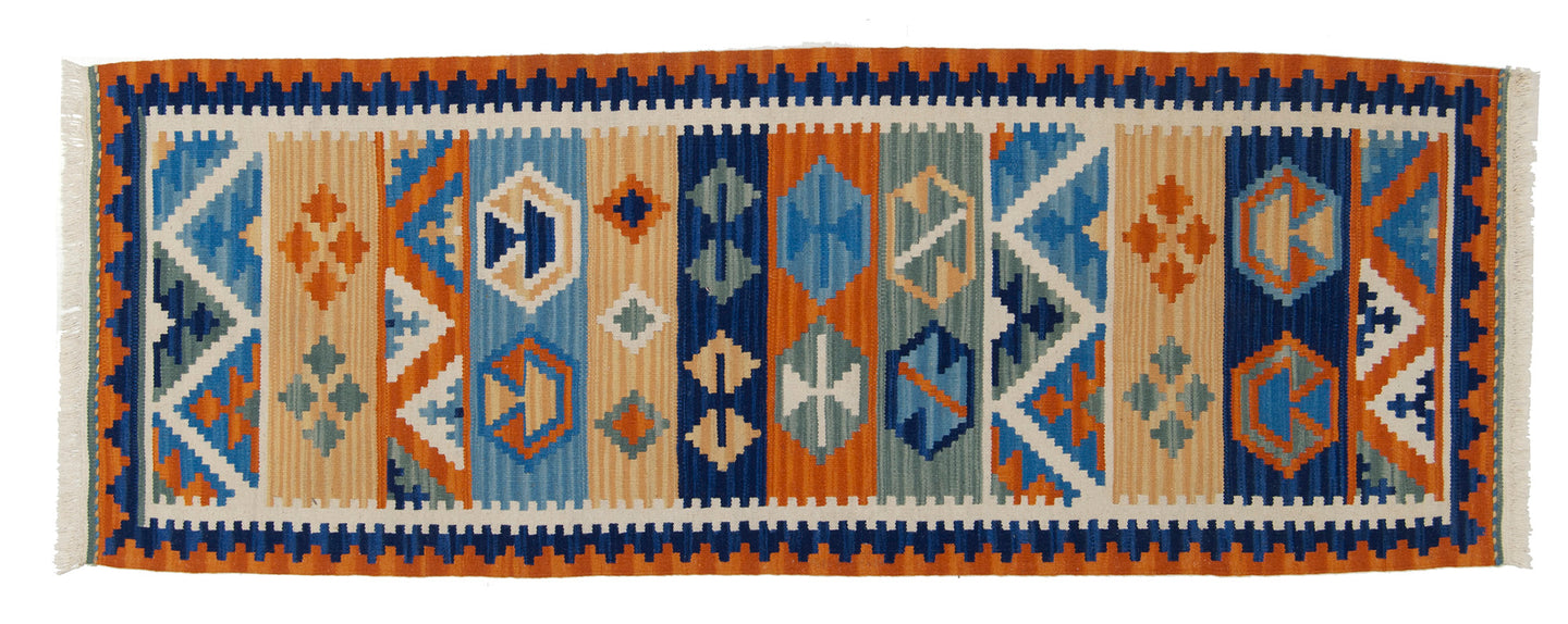 kilim indiano moderno autentico originale 198x69 cm