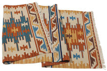 Load image into Gallery viewer, kilim indiano moderno autentico originale 198x69 cm
