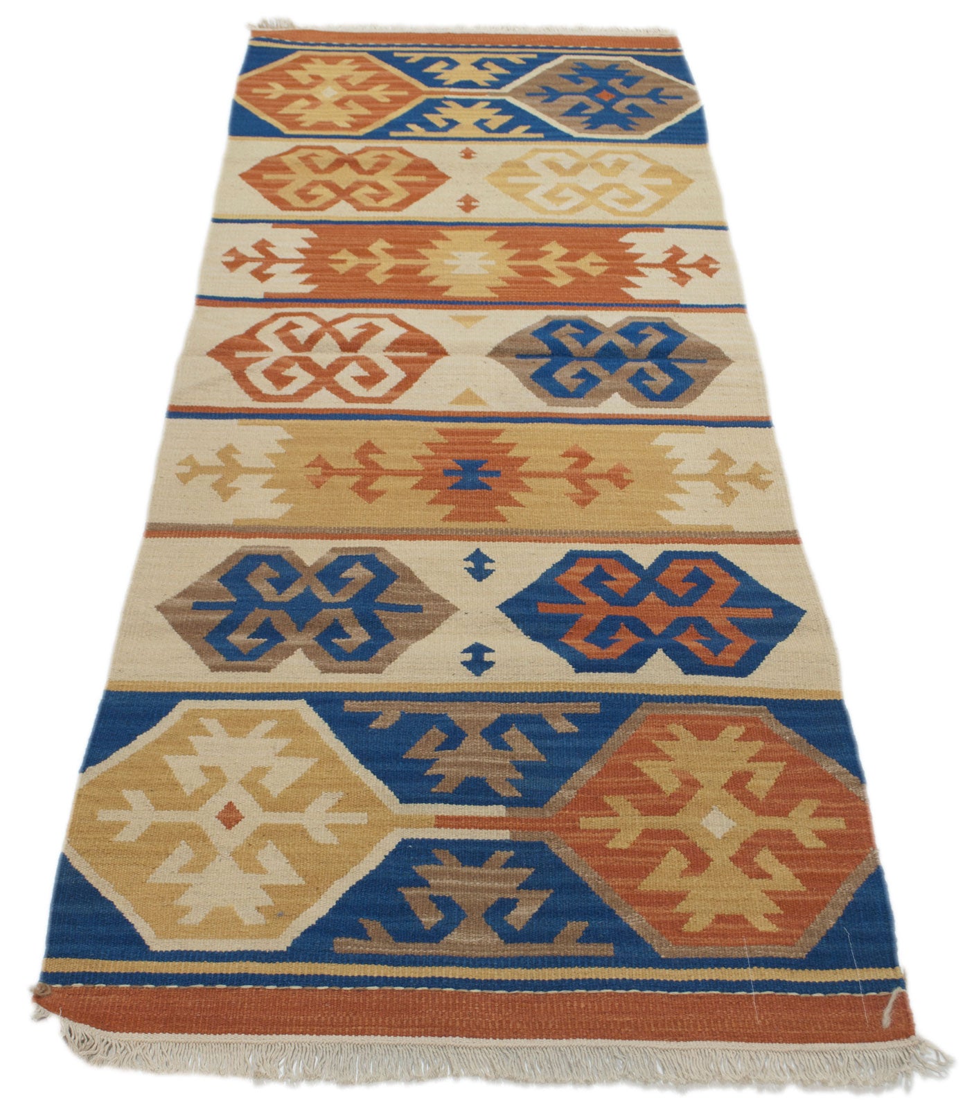 kilim indiano moderno autentico originale 198x69 cm