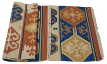 Carica l&#39;immagine nel visualizzatore di Gallery, kilim indiano moderno autentico originale 198x69 cm

