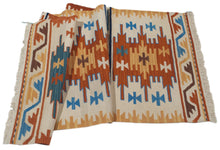 Carica l'immagine nel visualizzatore di Gallery, kilim indiano jalal autentico originale 198x69 cm
