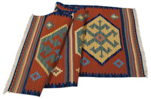 Lade das Bild in den Galerie-Viewer, kilim moderno autentico originale 244x69  cm
