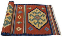 Lade das Bild in den Galerie-Viewer, kilim moderno autentico originale 244x69  cm
