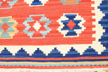 Carica l&#39;immagine nel visualizzatore di Gallery, kilim indiano moderno autentico originale 198x69 cm

