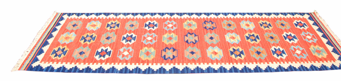 kilim indiano moderno autentico originale 198x69 cm