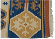 Carica l'immagine nel visualizzatore di Gallery, kilim moderno autentico originale 244x69  cm
