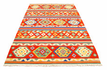 Carica l&#39;immagine nel visualizzatore di Gallery, kilim moderno autentico originale 244x168 cm
