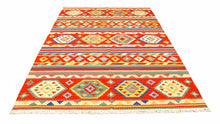 Carica l&#39;immagine nel visualizzatore di Gallery, kilim moderno autentico originale 244x168 cm
