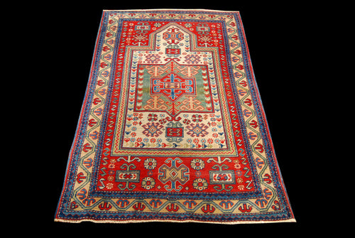  CM 154x86 Hand made Antique Kazak / Shirvan Caucasic Carpets