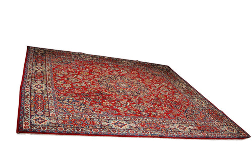  Tappeto Persiano Mashad Originale 305x305 CM (Galleriafarah1970)