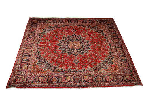  Tappeto Persiano Mashad Originale 300x285 CM (Galleriafarah1970)
