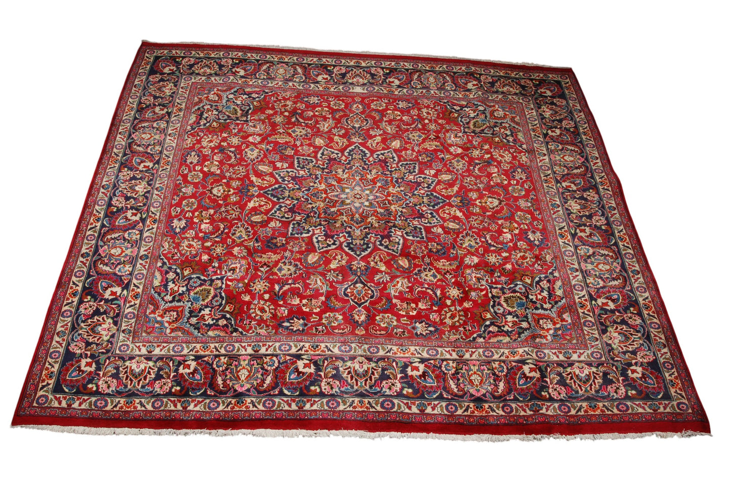  Tappeto Persiano Mashad Originale 303x300 CM (Galleriafarah1970)