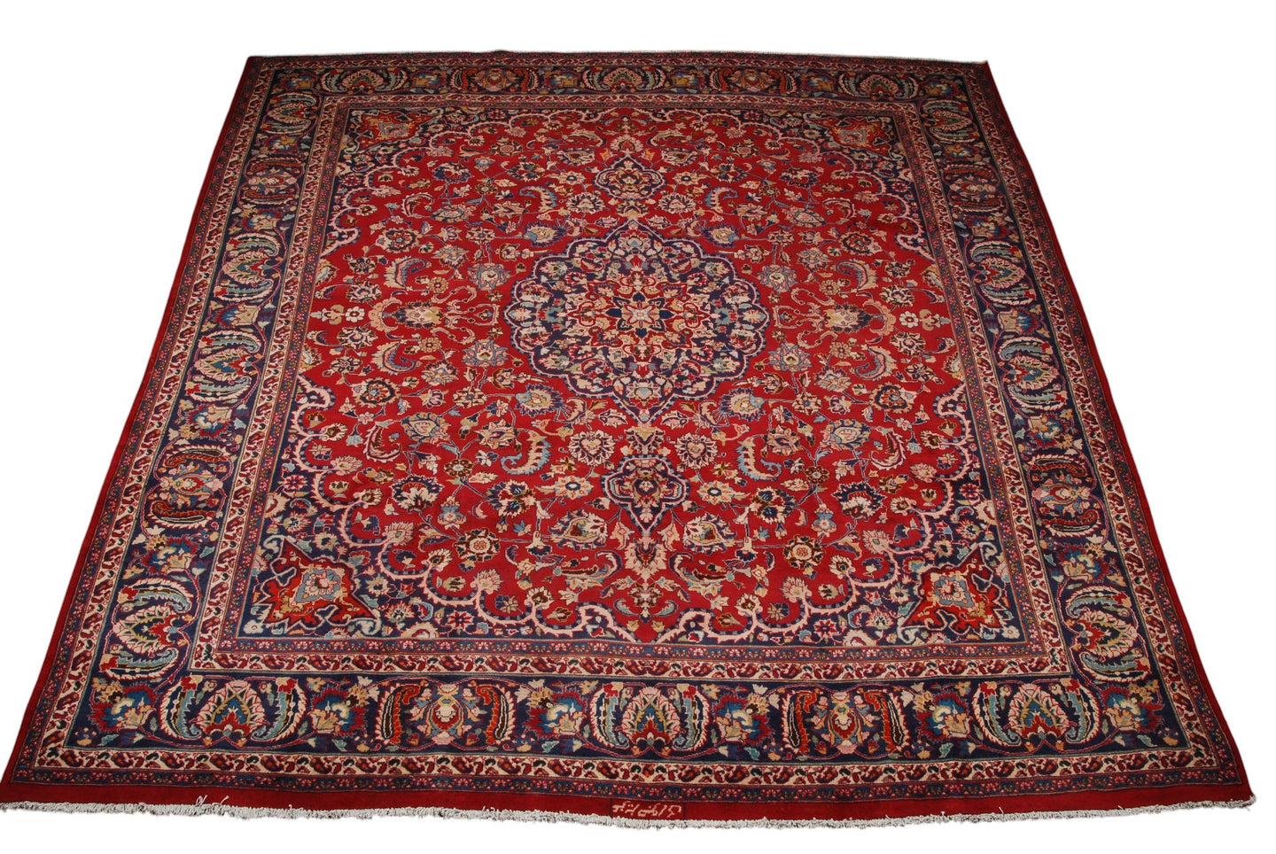  Tappeto Persiano Mashad Originale 330x297 CM (Galleriafarah1970)