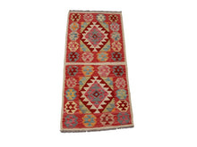 Lade das Bild in den Galerie-Viewer, Original Hand Made Rustic Kilim / Afganistan Origin 104x50 CM (Galleriafarah1970) 
