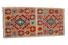 Lade das Bild in den Galerie-Viewer, Original Hand Made Rustic Kilim / Afganistan Origin 108x51 CM (Galleriafarah1970) 
