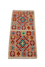 Lade das Bild in den Galerie-Viewer, Original Hand Made Rustic Kilim / Afganistan Origin 108x51 CM (Galleriafarah1970) 
