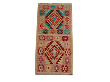 Lade das Bild in den Galerie-Viewer, Original Hand Made Rustic Kilim / Afganistan Origin 100x50 CM (Galleriafarah1970) 
