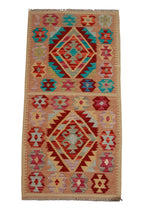 Lade das Bild in den Galerie-Viewer, Original Hand Made Rustic Kilim / Afganistan Origin 100x50 CM (Galleriafarah1970) 
