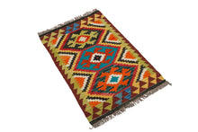 Carica l'immagine nel visualizzatore di Gallery, Kilim Kaudani Afganistan 90x60 CM (Galleriafarah1970) 
