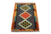 Carica l'immagine nel visualizzatore di Gallery, Kilim Kaudani Afganistan 90x60 CM (Galleriafarah1970) 
