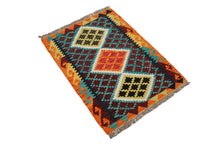 Carica l'immagine nel visualizzatore di Gallery, Kilim Kaudani Afganistan 90x60 CM (Galleriafarah1970) 
