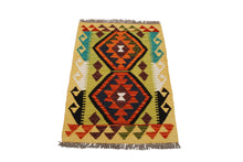 Carica l'immagine nel visualizzatore di Gallery, Kilim Kaudani Afganistan 90x60 CM (Galleriafarah1970) 

