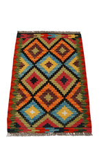 Carica l'immagine nel visualizzatore di Gallery, Kilim Kaudani Afganistan 90x63 CM (Galleriafarah1970) 
