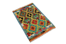 Lade das Bild in den Galerie-Viewer, Kilim Kaudani Afganistan 90x60 CM (Galleriafarah1970) 
