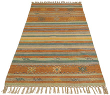 Carica l'immagine nel visualizzatore di Gallery, Kilim Jahnu Tappis Kelem Autentic Indians 220x150 cm

