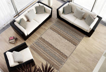 Lade das Bild in den Galerie-Viewer, Kilim Lory tribal 100% Cotone, indiano, fatto a mano 180x120 cm Lavabile in Lavatrice
