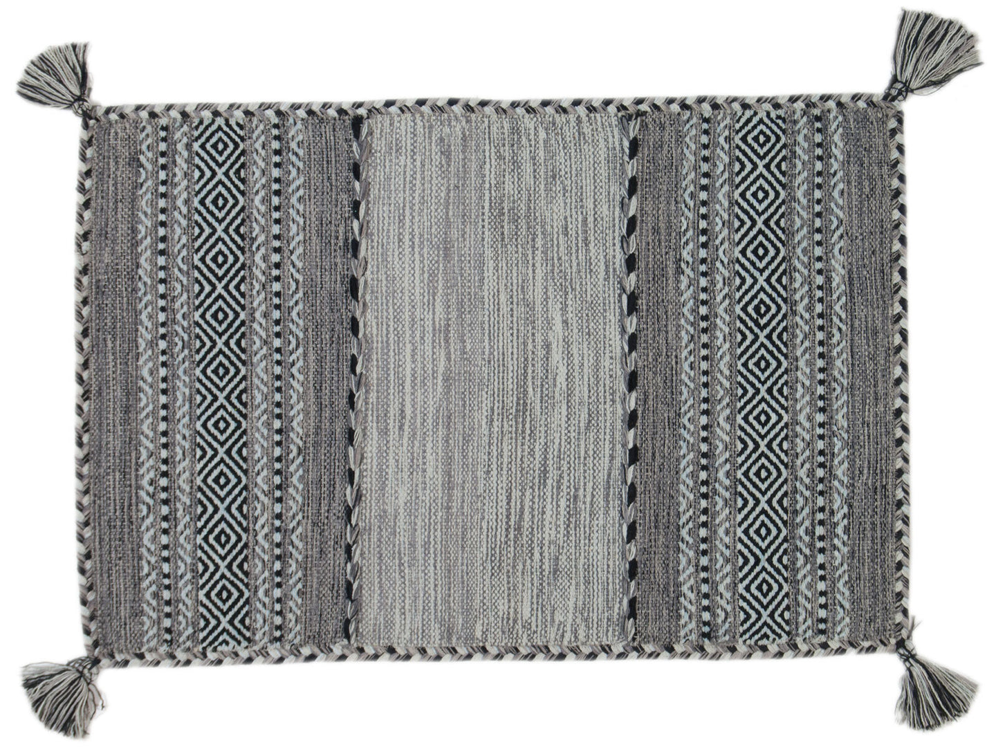 Kilim Lory tribal 100% Cotone, indiano, fatto a mano 90x60 cm