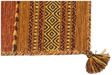 Load image into Gallery viewer, Kilim Lory tribal 100% Cotone, indiano, fatto a mano 140x70 cm Lavabile in Lavatrice
